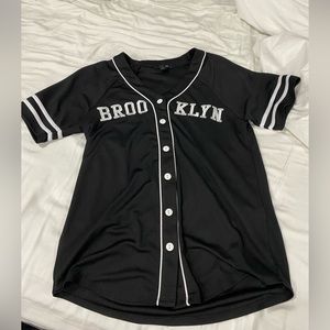Forever 21 Brooklyn baseball jersey top